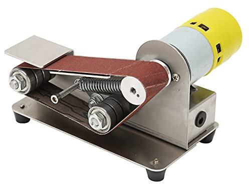 JORAsa Mini levigatrice a Nastro Levigatrice per lucidatura Fai-da-Te Utensili elettrici Levigatrice per la Lavorazione del Legno AC110‑240V(Spina UK 775（100W）)