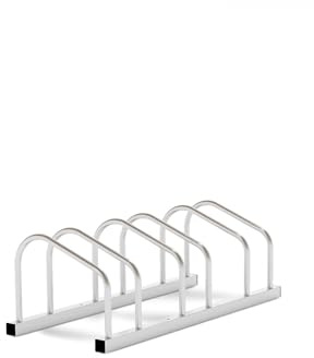 Toboli Fahrradständer für 3 Fahrräder 70,5x32x26cm aus verzinktem Stahl für drinnen und draußen geeignet für Boden- und Wandmontage Reihenparker Fahrradbügel