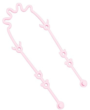 2er-Pack Cup Catcher, Spielzeug Kinderwagenkette Trinkbecher Halteriemen für Kinderwagen Hochstuhl Autositz, aus Lebensmittelqualität Silikon, BPA-frei (Rosa)