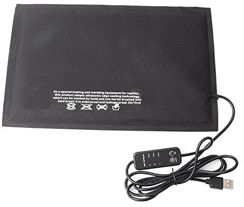 Tyenaza Reptilien-Heizkissen, Kleine Tiere, USB-Temperaturregelung, Heizmatte Für Reptilien, Schlangen, Eidechsen, Einsiedlerkrebse, Schildkröten, Andere Reptilien(M)