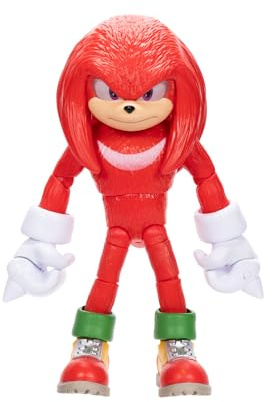 Sonic 3 Movie Action Figures 5-Inch Knuckles Collector Toy Figure, Highly Articulated for Boys Girls - Officially Licensed Sonic The Hedgehog 3 Movie Product