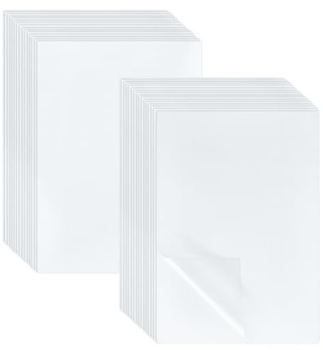 BENECREAT 100 Fogli A5 Fogli di Plastificazione PET, Pellicola Autoadesiva Opaca per Laminazione A Freddo, Adesivo Laminato Impermeabile Da 214x148 mm per Cartoline Poster per Pittura Fotografica