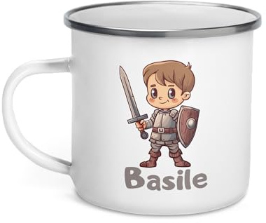 Chatcripant Mug Enfant Personnalisé Chevalier avec Prénom – Cadeau Enfant