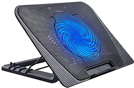 Base Refrigeradora Portatil Laptop Cooler Laptop Cooling Pad Notebook Gaming Cooler Stand con Un Ventilador Y 2 Puertos USB Refrigerador Portáti