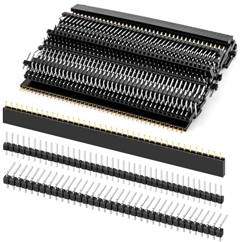 2.54mm 40 Pin Header Gerade Einreihige Stapelbare Buchsenleiste, 45 Stück Männlich und Weiblich Stiftleiste Sockel Steckerleiste, für Arduino Prototyp Stackable Shield, 3 Typen