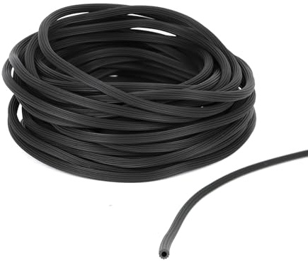 Cordoncino in gomma da 10 m, per zanzariera, protezione dagli insetti, in plastica PVC, rotondo, per telai di tensionamento, come cavo di ricambio (6,5 mm)