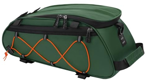 MOSISO Borsa Portabici con 2 Laterali Rimovibili,Borsa Termica Impermeabile per Bagagliaio Bici Termica Isolata per Sedile Posteriore Bici Tracolla per Bicicletta Sella Viaggio,Pavone Verde