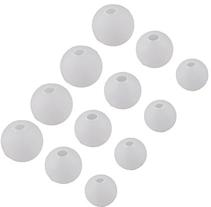 12Pcs Moules En Silicone Transparent Pour Boules Sphériques Diy En Résine Époxy Flexible Et Réutilisable Pour Artisanat Et Bijoux