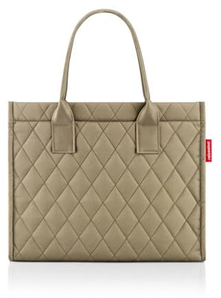 reisenthel daily shopper rhombus olive – Moderner, geradliniger Shopper für jeden Anlass - praktische Handtasche, groß genug für Ihre Einkäufe und Ihre Alltagsgegenstände