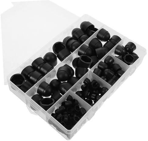 PartyKindom Ensemble De 145 Cache-écrous Hexagonaux - Cache-écrous Cache-boulons Vis Hexagonales - Résistant Aux Intempéries Et Facile À Installer pour Garage Et Atelier