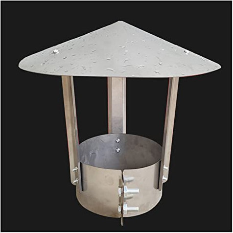 Generisk skorstenslock i rostfritt stål med fågelskyddsgaller, ventilations-överdel, skorstensskydd för skorstenar, 8 cm x 20 cm