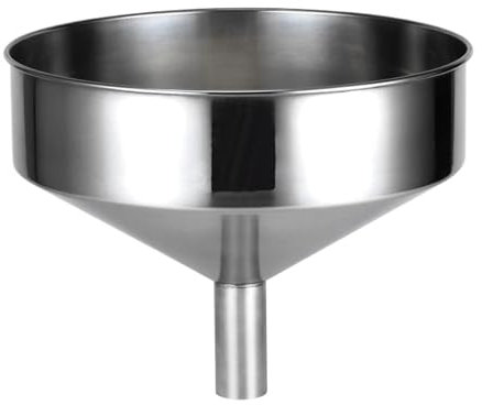 KLNCXC Funnels (hogar y Cocina) Embudo Grande de Acero Inoxidable Embudo de Vino de Metal de Acero Inoxidable Embudo de Combustible Grande Extra Grande 40 cm(1 Inch x 8 TPI 50MM)
