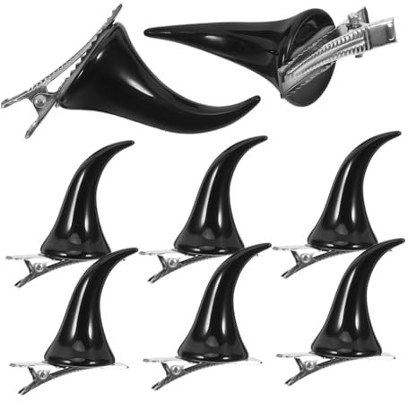 Ipetboom 4 Paar Gothic Ochsenhorn Haarspangen Aus Harz Leicht Langlebig Halloween Haaraccessoires Für Damen Mädchen Party Cosplay