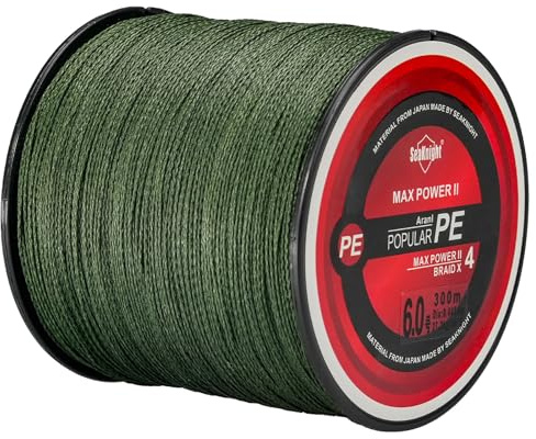 SeaKnight TriPoseidon geflochtene Angelschnur, 4 Stränge, 300m-1000m, Salzwasser-Angelschnur, Langwurf, super starker Multifilament-PE-Draht, schwimmende Meeresangelschnur, 8 Farben, 3,6–36,3 kg
