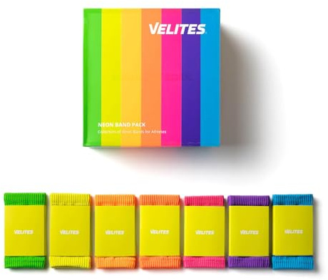 Velites Pack mit 7 Paar Stoff-Handgelenkbandagen, Einheitsgröße, Neon