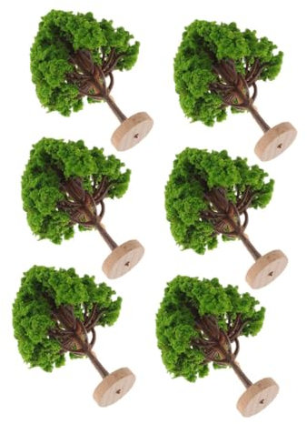 Gatuida Lot De 6 Arbres De Rue Artificiels Miniatures pour Jardin De Fées Modèle d'arbre Miniature Plante Arbre Artisanal Diorama Miniatures pour L'Artisanat Jouets pour