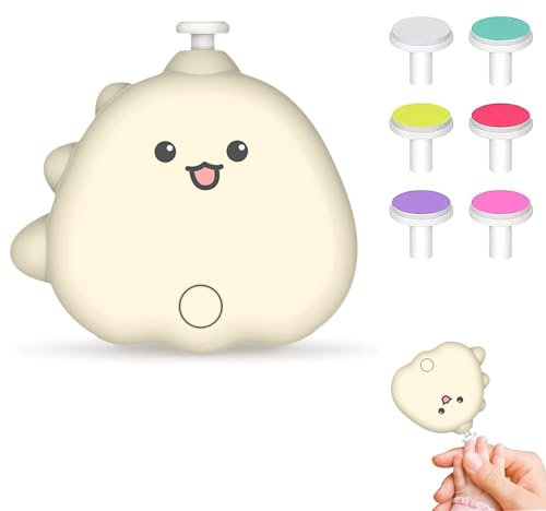 Baby Nagelfeile Elektrisch, 6 in 1 Set Elektrische Nagelfeile für Kinder Zehen und Finger Elektrisch Nail Trimmer Geräuscharmer Baby Nagelschleifer