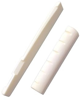 TOYANDONA 2stücke Gitarrensättel aus Knochen Ersatzsättel für Akustikgitarren Stegsattel für Gitarren Musikzubehör für Heimwerkstätten