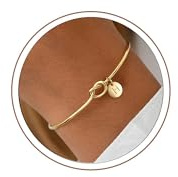 Turandoss Knoten Buchstaben Armband Damen Gold Silber Geschenke für Frauen | 14K Vergoldet, Armband mit Buchstaben A-Z, Wasserfest Armreif Gold, Personalisierte Geschenke für Frauen Freundin Mädchen