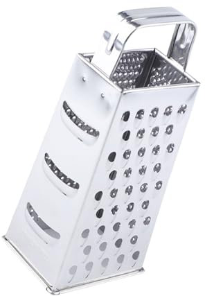 Grattugia per verdure in acciaio antiruggine a 4 lati con manico piatto, utensile da cucina con taglierina rimovibile per una facile pulizia Set di grattugia da cucina resistente alla ruggine