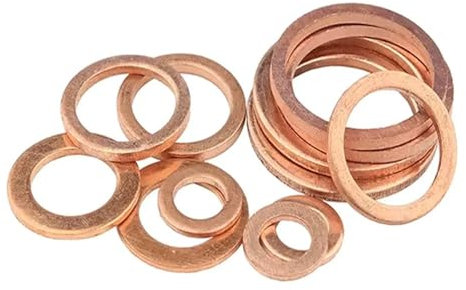 Rondelle in ottone, rondelle piatte in metallo, grandi rondelle in metallo M5 M6 M8 M10 M12 M14 M16 M18 M20 M22 M24 in ottone rosso per barche, rondelle di tenuta piatte, guarnizioni, 30 pezzi (M14x
