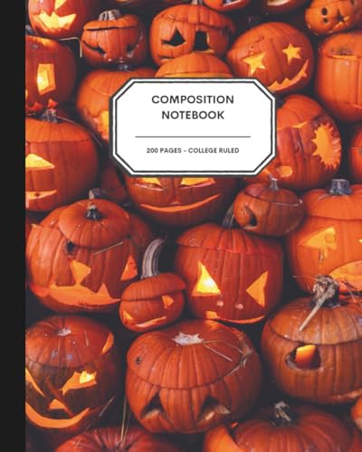 Pumpkin Patch Journal – 200 College Ruled Lined Pages | Bold & Realistic Jack-o’-Lantern Cover for Fall, Halloween & Everyday Notes | 8 x 10” Festive Autumn Notebook