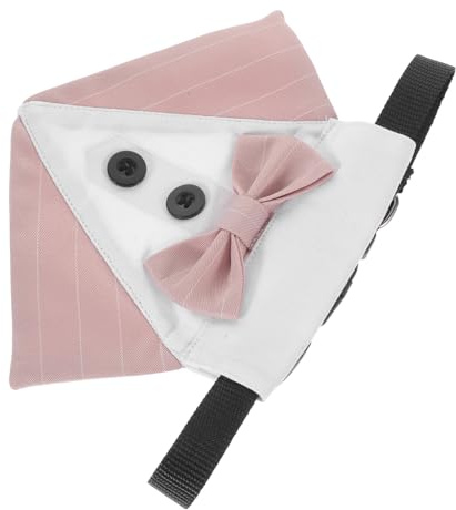 TOYANDONA Verstellbares Hundedreieckstuch Rosa Hundehalstuch für Hochzeiten und Festlichkeiten Stylisches Hundesuit Collar für und Besondere Anlässe Verstellbar für Kleine und Mittlere