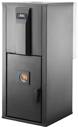 EIDER BIOMASA – Caldera de Pellets Total Power 50 – 50 kW – Alta Eficiencia 92% – Tolva 60 kg – Depósito 50 L – Autolimpieza Automática – Calefacción Central – Clase Energética A+ – 149x67x71 cm