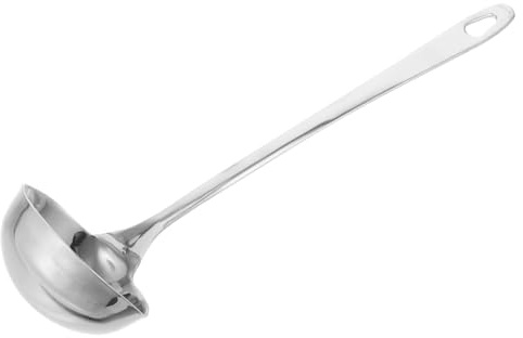 CLISPEED Louche à Soupe En Métal Inoxydable Bec Verseur Double Cuisine Domestique Et Usage Professionnel