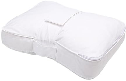 HouseVibe Kniekissen für Seitenschläfer mit Gurt, lindert Beschwerden im unteren Rücken, orthopädisches Stützkissen, Schlafposition, 34 x 24 cm, Weiß