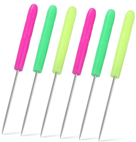 Housoutil 50 Pezzi Punteruoli Cucito Colorati per Cucire e Artigianato Strumenti Durevoli per Foratura Tessuti Aghi per Cucito Ricamo e Quilling Carta per Decorazioni Torte e Lavori Manuali