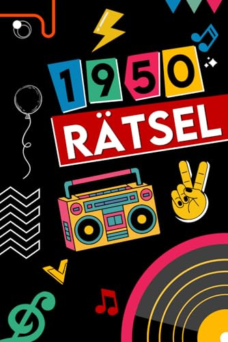 1950 Rätsel Mix für Geburtstag : Rätselbuch mit Kreuzworträtsel, Sudoku, Wortsuchrätsel und vielem mehr