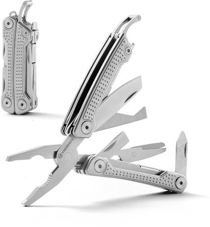 VIRENKNIFE Multitool, 11-in-1 Mini EDC Multitool, Geschenk für Männer, Multifunktionszange aus Edelstahl mit Taschenmesser, Schraubendrehern und Flaschenöffner, perfekt für Outdoor, Camping, Survival