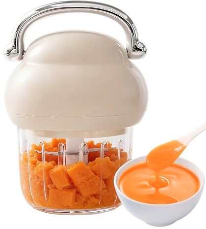 Batidora eléctrica | Picadora recargable de alta velocidad 350 ml, mini picadora eléctrica, para cebolla, carne, verduras, puré, casa, cocina, apartamento, camping