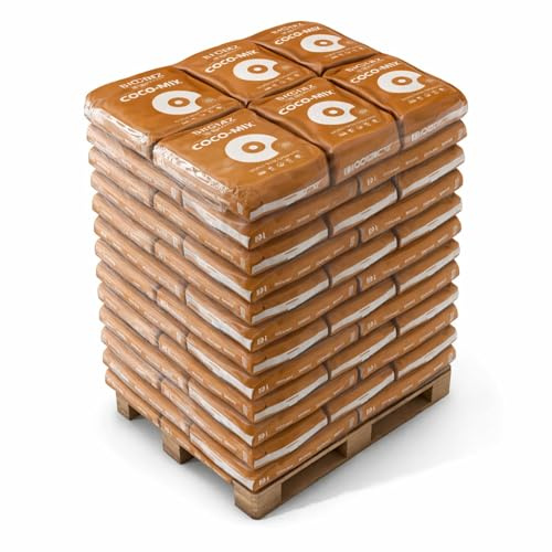 Weedness BioBizz Coco Mix 50 Liter Palette 65 STK. - Kokoserde gepresst Blumenerde Substrat Kokos Anzuchterde Grow