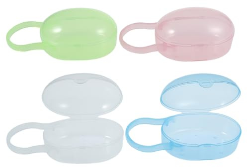 BESPORTBLE Estuche Portátil para Guardar Chupetes de Pp 5 Unidades, Caja Protectora y Compacta para Bebés Recién Nacidos Adecuado para Viaje y Hogar Color