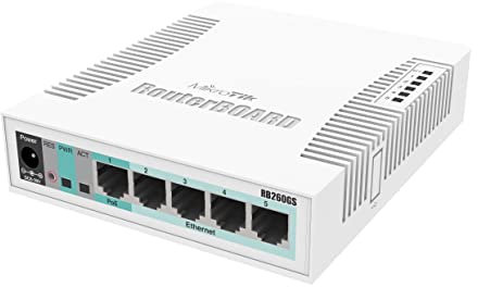 MikroTik RouterBoard 260GS 5 porte Gigabit + SFP Switch Gestito con il regno UNITO di Alimentazione