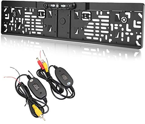 X SIM FITNESSX 170° IR Farb Rückfahrkamera Nachtsicht Nummernschild Kennzeichen Halter IP68 KFZ +Transmitter Funk Kabellos
