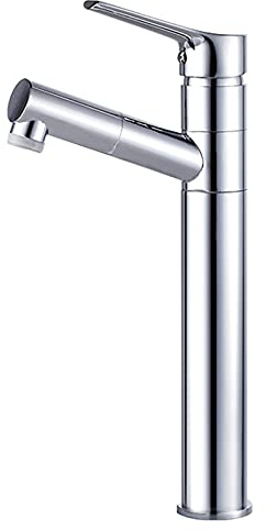 waschtischarmatur hoch warmen und kalten, wasserhahn ausziehbar, wasserhahn bad, herausziehbarer brause, ausziehbar, waschtischarmatur, Sprayer-chrome