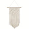 Sixyotie Macrame Tapiz Pared Colgantes Bohemio Hecho a Mano Cord Art Boho Decor Alfombra Interior Exterior Tapiz Tejido Boda Decoración Dormitorio Sala de Estar Telón (White-blong)