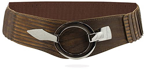 Gloop 6cm breiter Damen Gürtel Elastischer Taillengürtel, Hüftgürtel Stretch Gürtel mit Hakenverschluss