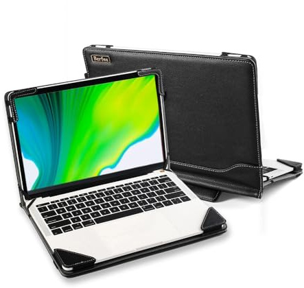 Berfea Protective Case Cover 15.6“ for Lenovo IdeaPad Flex 5, IdeaPad 1 Student Laptop 15IJL7 Gen 7, 1i Laptop 15.6 FHD Touchscreen 15.6 inch Notebook PC Sleeve Stand Hard Carry Case