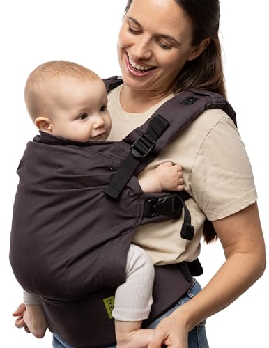 Boba X Mochila Portabebés Ergonómica - Porta Bebés Ajustable para Recién Nacidos y Niños Pequeños (3 a 20 kg), Porteo Seguro - Charcoal