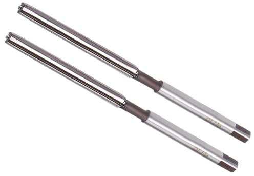 CoCud Hand Reamer, 4mm Cutting Diameter 6 Flutes H8, Alloy Steel Straight Shank Reaming Drill Bit - (Applications: for Aluminum Iron Copper Plastic Wood), 2-Pieces