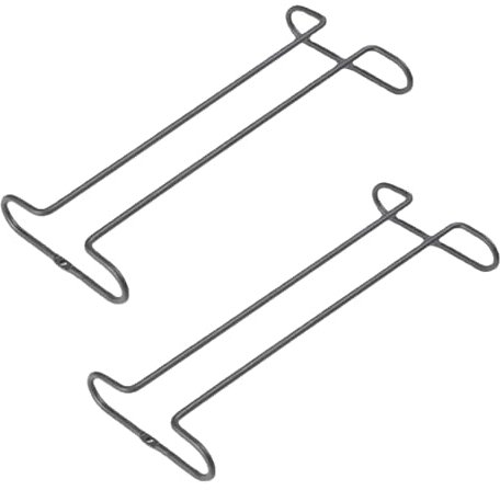 Eruceky 2 Pezzi Porta Bicchiere di Vino, Portabicchieri Sospeso, Porta Bicchiere da Vino con Viti, Adatto a Casa, Bar, Cucina, Ristorante(Nero)