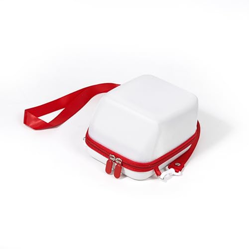 HIYQIN Housse de Transport Rigide Compatible avec Polaroid Now - Étui pour Polaroid GO/Now/Now+/One STEP2 - Sac de Rangement pour Appareil Photo Instantané avec Bandoulière - Blanc