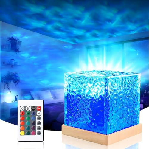 Ocean Lamp LED Sternenhimmel Projektor, Kreativ Aurora Lampe 16 Farben 30 Beleuchtung-Effekten mit Fernbedienung für Zimmer Deko, Stimmungslicht für Geschenke Party (BIG)