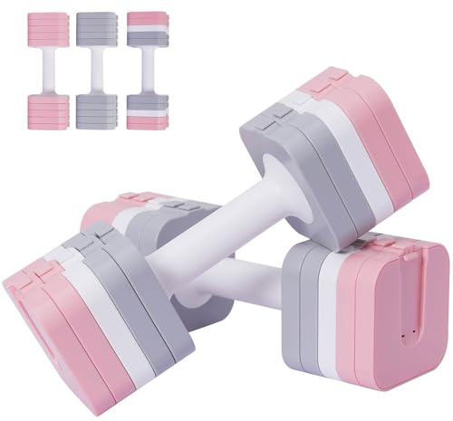4 en 1 Juego de Pesas de Mano Ajustables,10KG Weights Set For Home gym,Dumbbell Set,Pesas Ajustables Mujeres Hombres(Color-mixto)