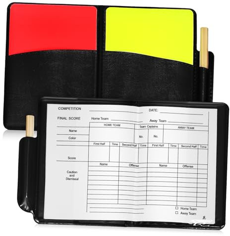HANABASS Schiedsrichter Satz Mit Roter Und Gelber Karte PVC Material Tragbare Schiedsrichter Tasche Zubehör Für Fußball Basketball Und Andere Sportarten
