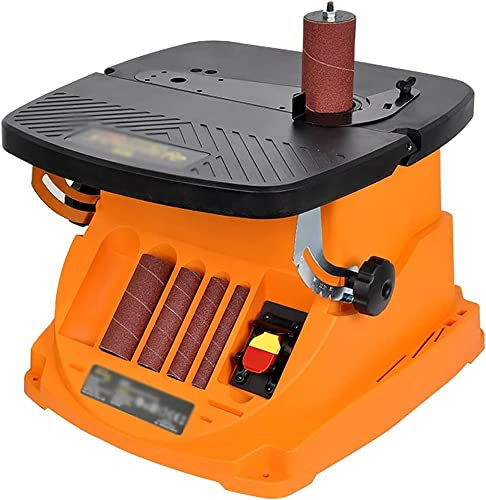 Machine d'affûtage de polissage bricolage, ponceuse à bande électrique, réglage multi-angle, table élargie et épaissie, for polir le métal, le bois, les plastiques, l'aluminium, 450 W